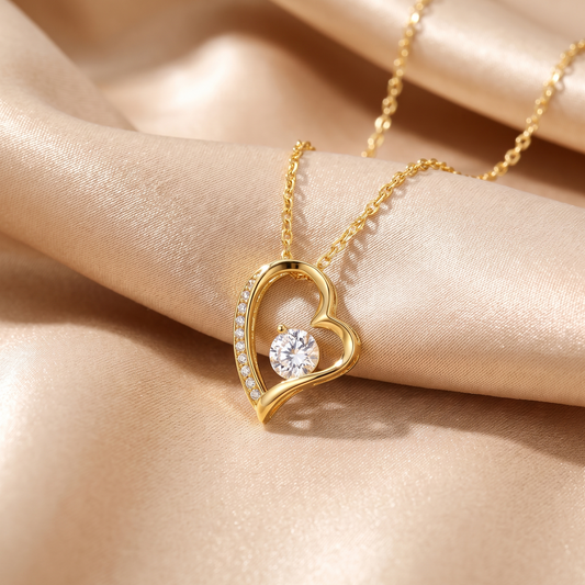 Gold heart necklace