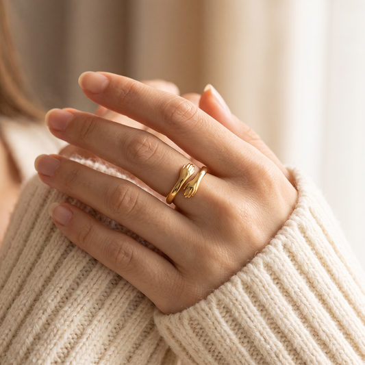 Hug ring worn