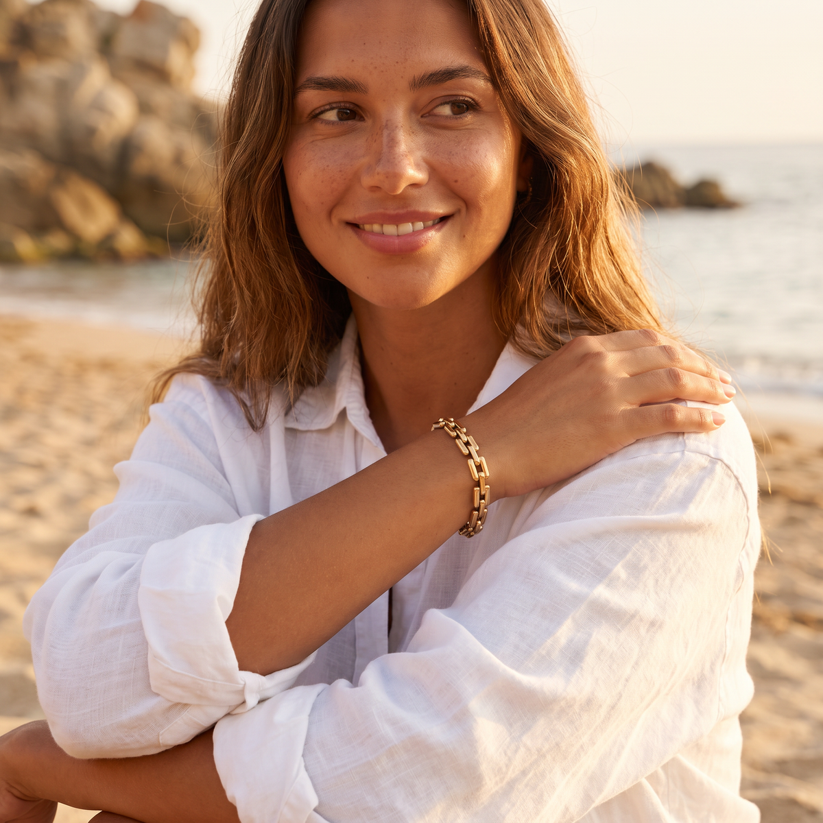 Chain bracelet at the beach