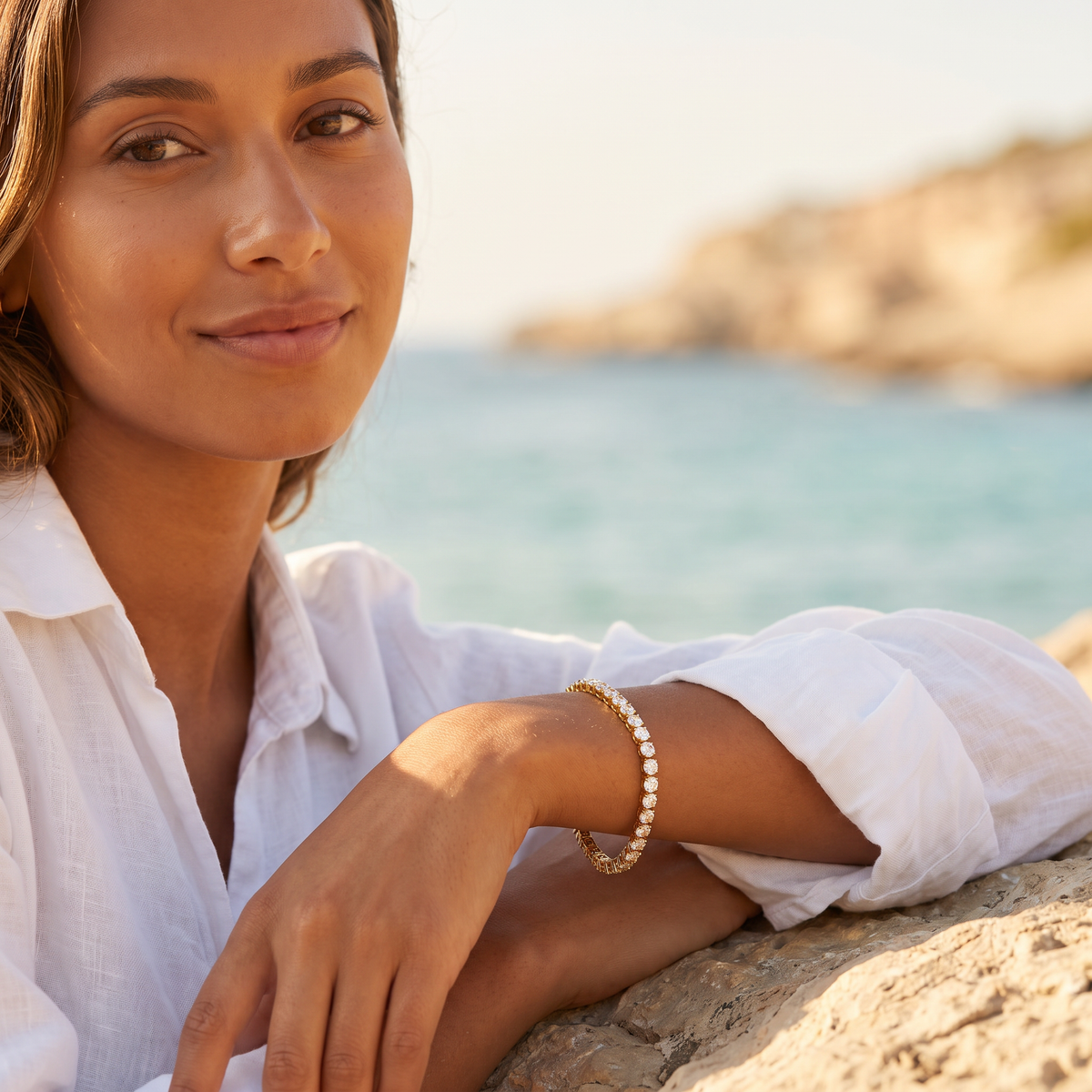 Tennis bracelet at the beach