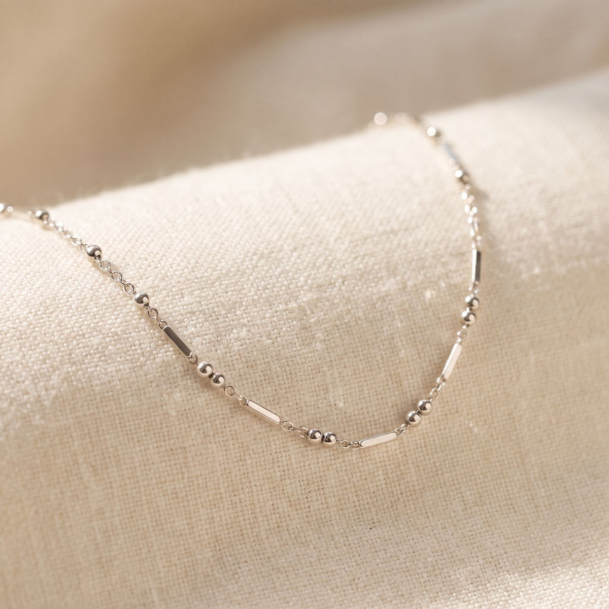 I Love You Morse Code Necklace in silver