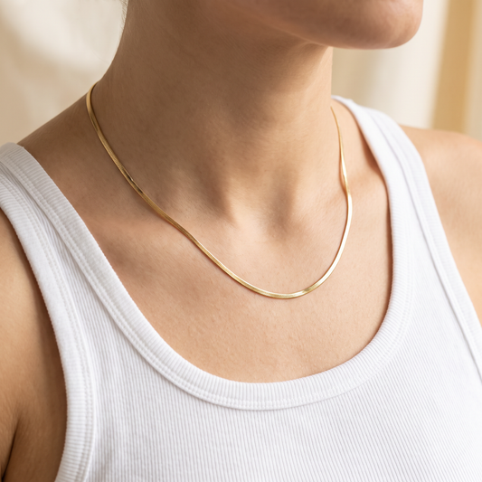 Snake Chain Necklace worn