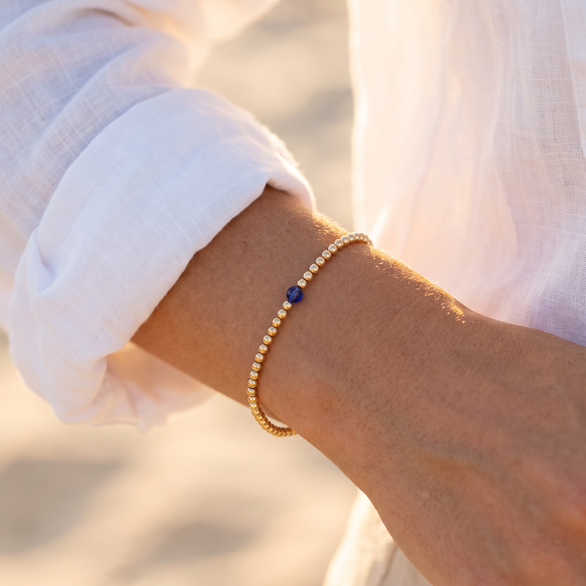 Birthstone Bead Bracelet lifestyle