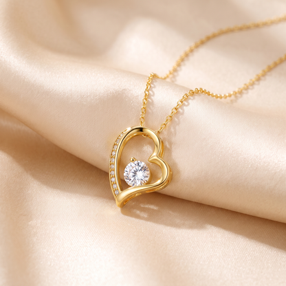 Gold heart necklace