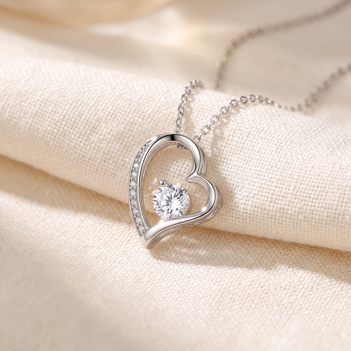 Silver heart necklace