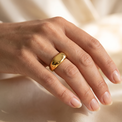 Dome ring worn
