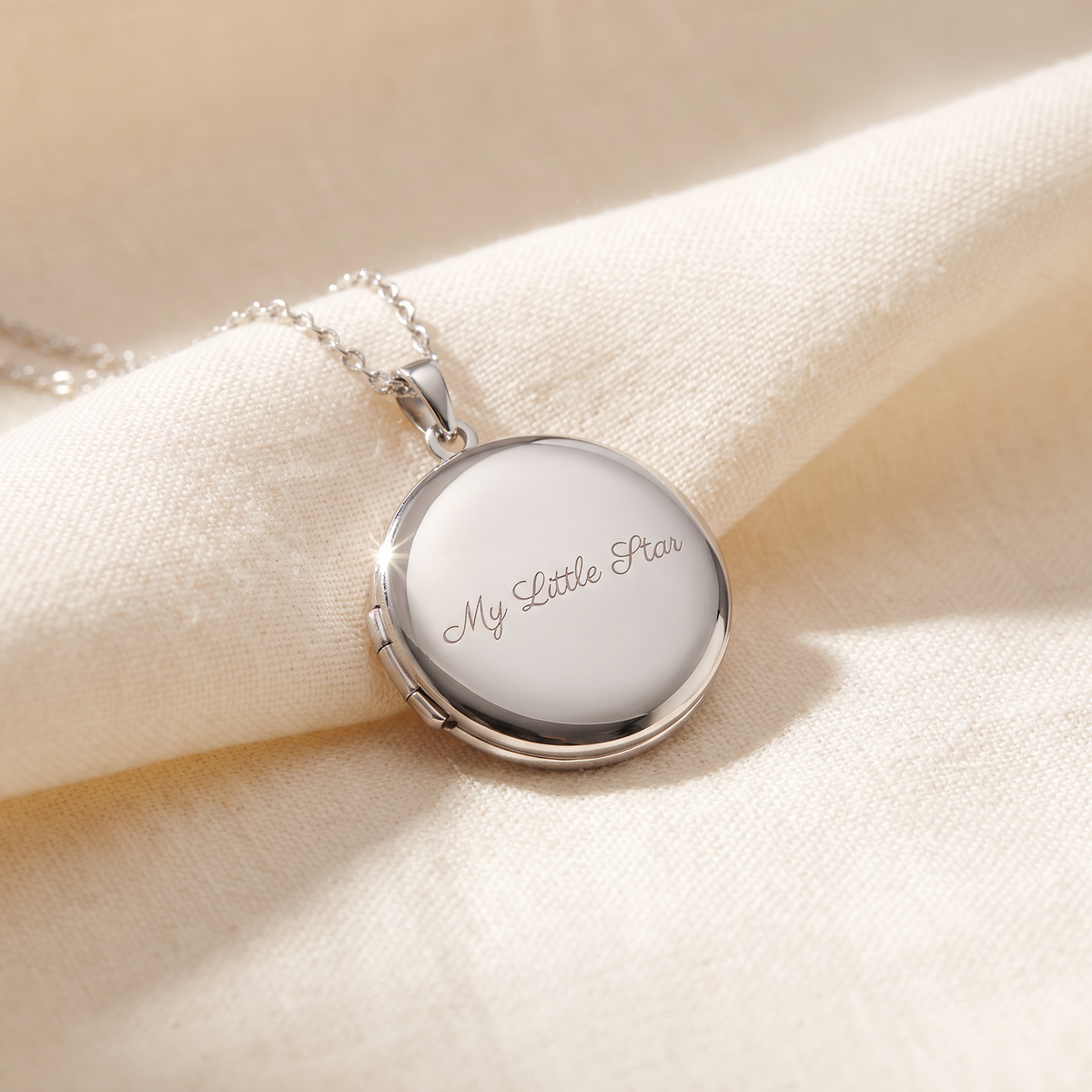 Kids' Locket Necklace in silver