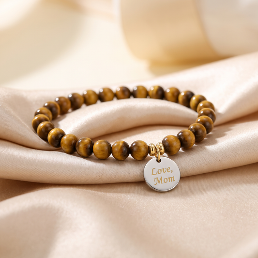 To My Son Bracelet with gold charm