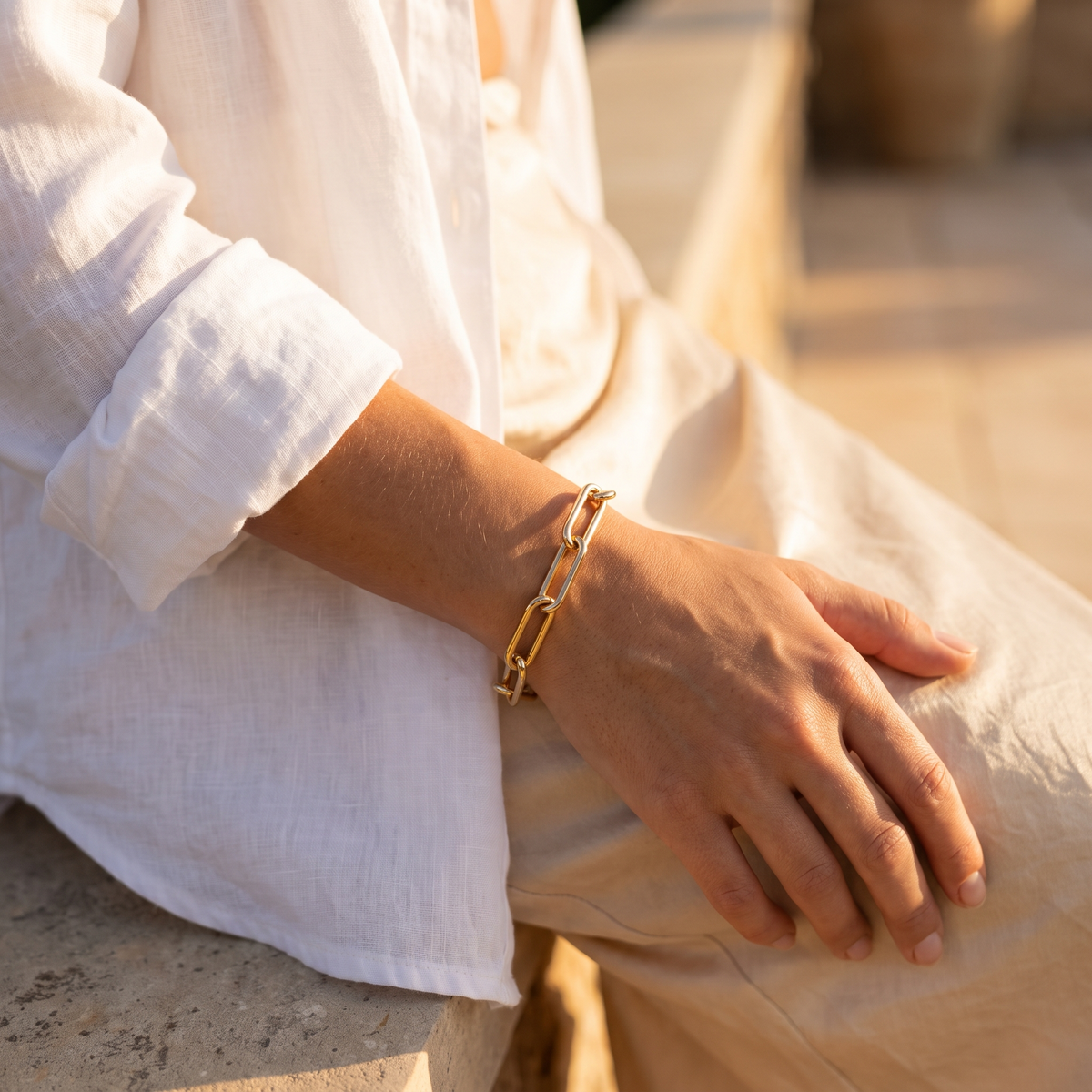 Paperclip Chain Bracelet lifestyle