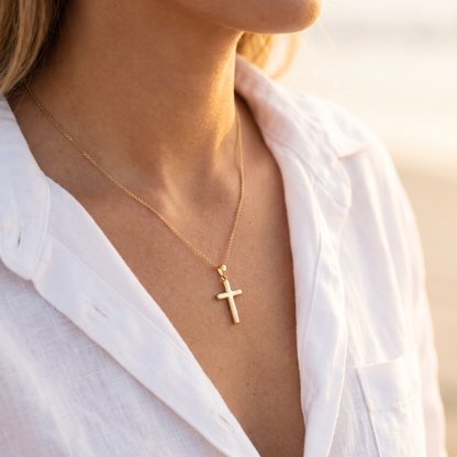 Dainty Cross Necklace lifestyle
